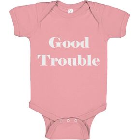 American Patriot Shirts Baby Romper Good Trouble 100% Cotton Infant Bodysuit