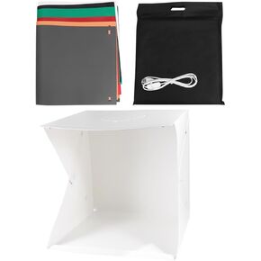 DOITOOL Portable 40cm Led Photo Box Mini Photography Tent 6 Colors Lighting Cube for Small Product Photography