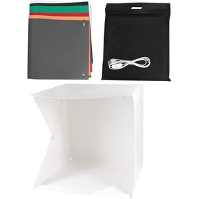 Angoily 40cm Mini Photo Tent Led Light Box for Photography Portable and Foldable Backdrop 6 Colors Lighting Cube Tent