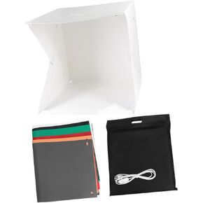 DOITOOL Mini Photography Studio Tent Dual Led Light Color Backdrops Brightness Portable Design for Jewelry Accessories Toys and Gadgets