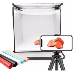 40 * 40cm 5 Color Background Folding Photo Box LED Light Tent Softbox Tabletop Shooting Foldable Tent Photobox with Dimmer