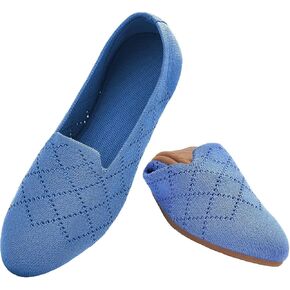 Puxowe Women's Ballet Flats Slip -On Slip -on With Low Lowdge - أحذية مريحة لأصابع القدمين للمشي واللباس والملابس غير الرسمية