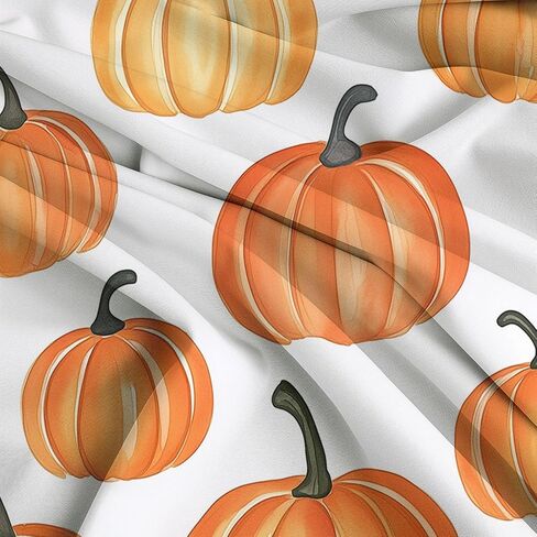 Toddler Duvet Cover 40 X 60 Inches - Watercolor Style Pumpkin, Brushed Microfiber Reversible Comforter Cover, 2 Pieces Soft & Breathable Beige Bedding Set with 1 Pillow Shams 20 X 30 Inches in Saudi Arabia