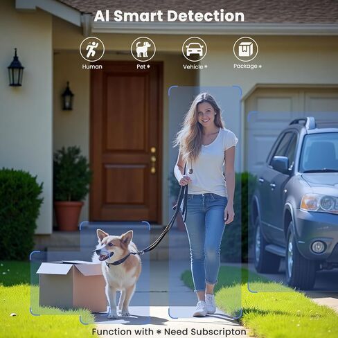 Wireless Outdoor Security Camera, 2.4G WiFi, Battery & Solar Powered, Magnetic Mount, AI Human Detection, Free 7-Day Cloud/SD, 2K, Night Vision, Siren, 2-Way Talk, IP65 in Saudi Arabia