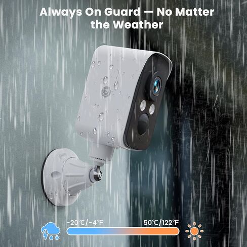 Wireless Outdoor Security Camera, 2.4G WiFi, Battery & Solar Powered, Magnetic Mount, AI Human Detection, Free 7-Day Cloud/SD, 2K, Night Vision, Siren, 2-Way Talk, IP65 in Saudi Arabia