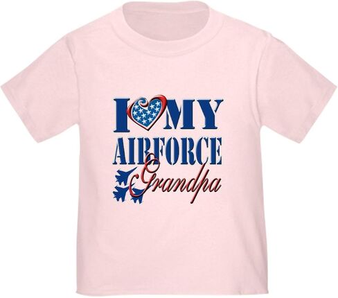 CafePress I Love My Airforce Grandpa T Shirt Cute Toddler Graphic Tee, 100% Cotton in Saudi Arabia
