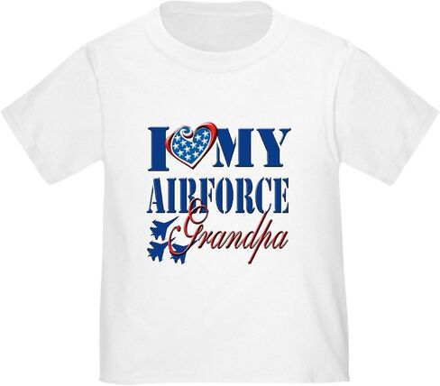 CafePress I Love My Airforce Grandpa T Shirt Cute Toddler Graphic Tee, 100% Cotton in Saudi Arabia