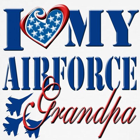CafePress I Love My Airforce Grandpa T Shirt Cute Toddler Graphic Tee, 100% Cotton in Saudi Arabia