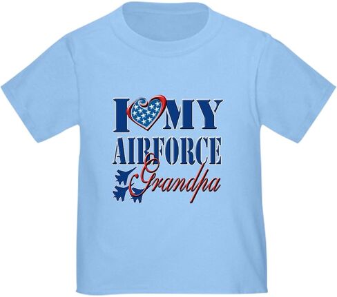 CafePress I Love My Airforce Grandpa T Shirt Cute Toddler Graphic Tee, 100% Cotton in Saudi Arabia