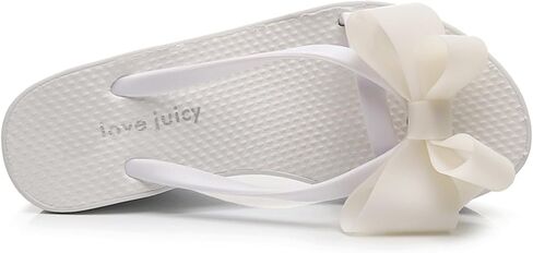 Lossarye Women's Bow Platform Wedge Flip Flops Summer Anti-Slip Comfortable Cute High Heel Slide Sandals Beach Thong Sandals in Kuwait