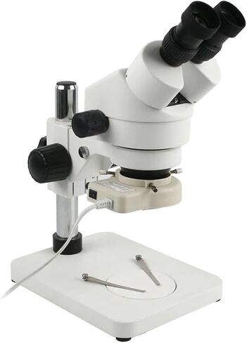 7X - 45X Continuous Zoom Magnification Stereo Microscope Industrial Binocular Microscope LED Ring Light for Phone PCB Soldering(F) in Saudi Arabia