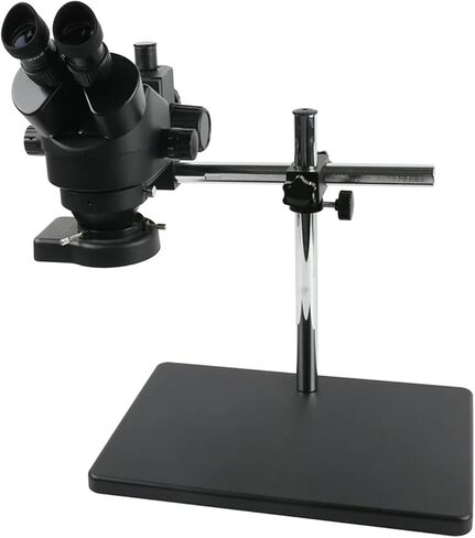 7X - 45X Continuous Zoom Magnification Stereo Microscope Industrial Binocular Microscope LED Ring Light for Phone PCB Soldering(F) in Saudi Arabia