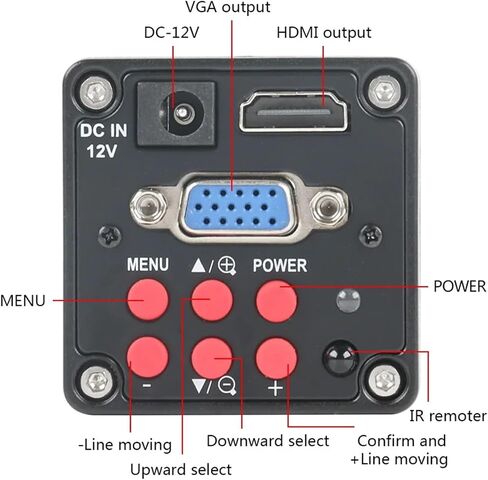 Phone PCB Soldering Lab Industrial 7x 45x 90x Simul Focal Trinocular Stereo Microscope IMX323 1080p VGA HDMI Camera (D HDMI VGA ، Microscope Black) in Saudi Arabia