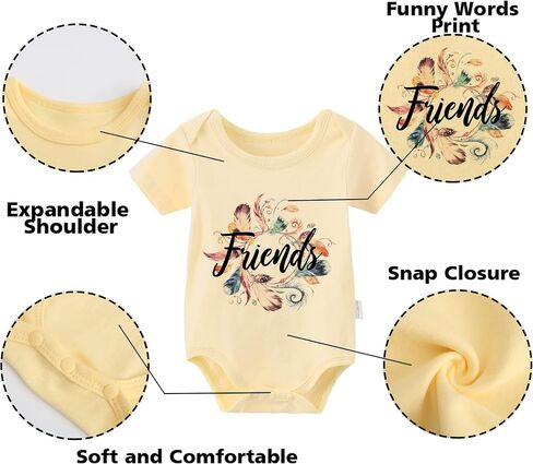 YSCULBUTOL Baby Triplets Bodysuits Baby Twins Bodysuit Best Friends Forever Triplets Clothes Cute Twins Outfit Set in Saudi Arabia
