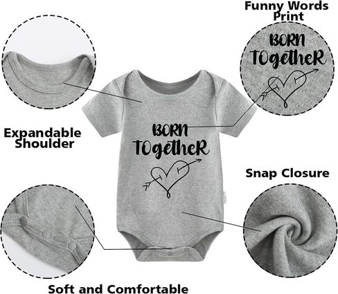 YSCULBUTOL Baby Triplets Bodysuits Baby Twins Bodysuit Best Friends Forever Triplets Clothes Cute Twins Outfit Set in Saudi Arabia