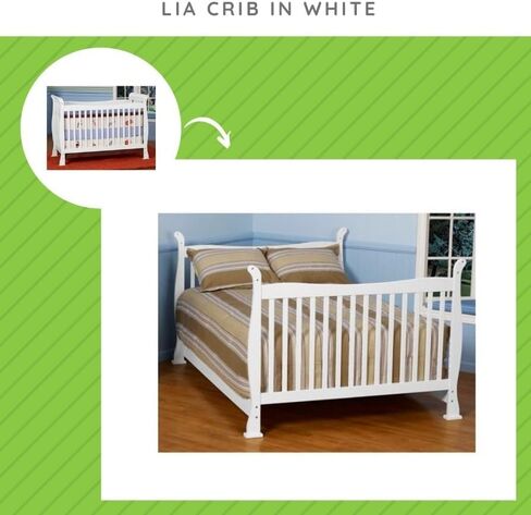 CC KITS Full Size Conversion Kit Bed Rails for Baby Mod 4-in-1 Cribs (White) in Saudi Arabia