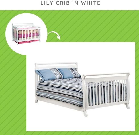 CC KITS Full Size Conversion Kit Bed Rails for Baby Mod 4-in-1 Cribs (White) in Saudi Arabia