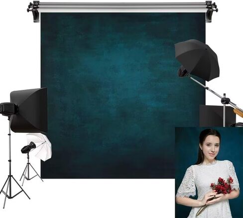 Kate Dark Blue Abstract Backdrop Photo Background Studio Props,8x8ft in Saudi Arabia