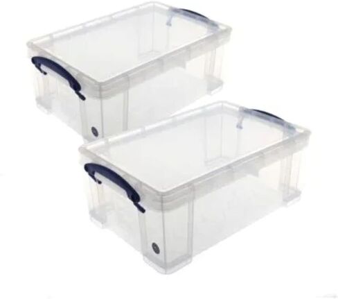 Really Useful Storage Box 9 Litre Pack of 2 - Color: Clear in Saudi Arabia