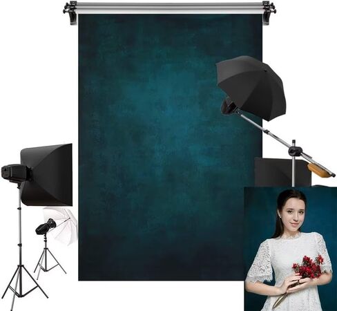 Kate Dark Blue Abstract Backdrop Photo Background Studio Props,8x8ft in Saudi Arabia