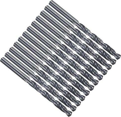 Patikil 1/4 بوصة الحفر ، Jobber Straight Shank M2 الصلب عالي السرعة 135 درجة أسود نيترينغ للمعادن الصلبة الفولاذ المقاوم للصدأ - 12 حزمة in Kuwait