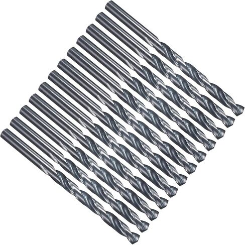 Patikil 1/4 بوصة الحفر ، Jobber Straight Shank M2 الصلب عالي السرعة 135 درجة أسود نيترينغ للمعادن الصلبة الفولاذ المقاوم للصدأ - 12 حزمة in Kuwait