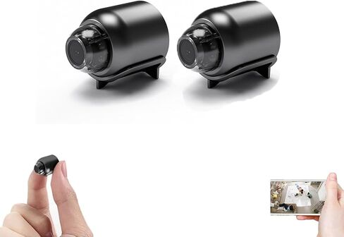 MINI 4G WIFI WIFI Camera 1080p HD مع الكشف عن الرؤية الليلية والكشف عن الحركة - كاميرا تجسس مضغوطة للمنزل والطفل والحيوانات الأليفة والسيارات (2 مساءً) in Saudi Arabia