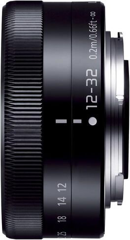 عدسة باناسونيك القياسية للتكبير للثلاثين المايكرو فور ثلثي lumix g vario 12-32mm/f3.5-5.6 Asph./Mega O.I.S. الأسود H-FS12032-K in Kuwait