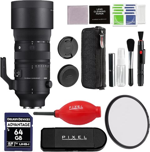 Sigma 70-200mm f/2.8 DG DN OS Sports Lens for Sony E with Advanced Accessory and Travel Bundle | Sigma 591965 | 70-200mm f2.8 Sony in Saudi Arabia