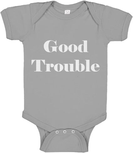 American Patriot Shirts Baby Romper Good Trouble 100% Cotton Infant Bodysuit in Saudi Arabia