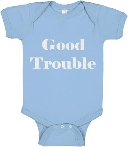 American Patriot Shirts Baby Romper Good Trouble 100% Cotton Infant Bodysuit in Saudi Arabia