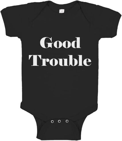 American Patriot Shirts Baby Romper Good Trouble 100% Cotton Infant Bodysuit in Saudi Arabia