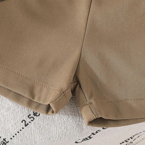 Baby Boy Shorts Set Summer Clothes Toddler Bear Embroidery Striped Short Sleeve Lapel T-shirt Shorts Outfit in Saudi Arabia
