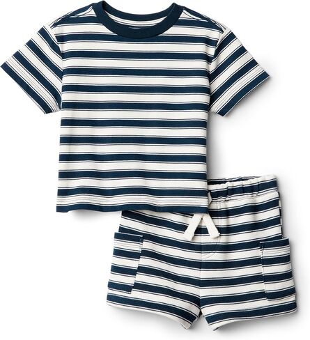 Amazon Essentials x Sofia Grainge Babies, Toddlers, and Boys' T-Shirt and Short Play Set, Multipacks in Kuwait