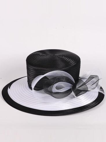 قبعات زفاف للسيدات للسيدات في Fedora Wide Brim - Derby & Tea Party Church Bridal Kentucky Hats Flat Flat in Saudi Arabia