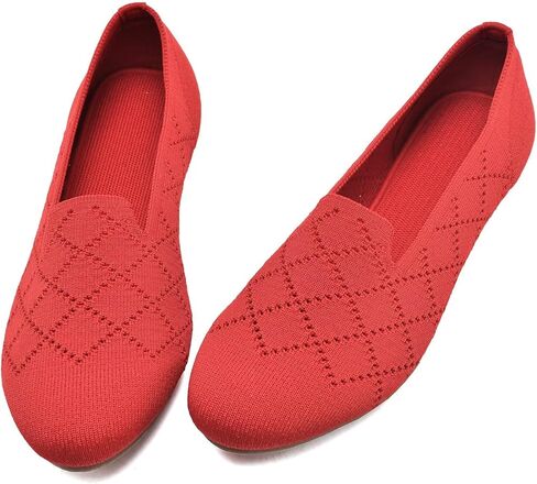 Puxowe Women's Ballet Flats Slip -On Slip -on With Low Lowdge - أحذية مريحة لأصابع القدمين للمشي واللباس والملابس غير الرسمية in Kuwait