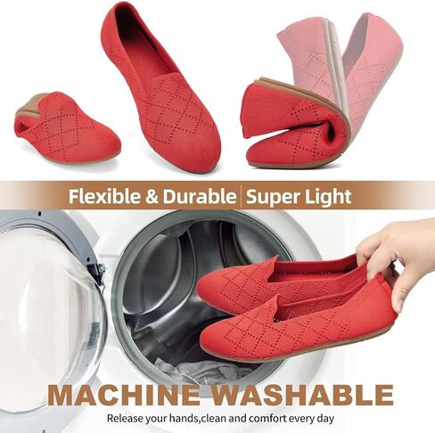 Puxowe Women's Ballet Flats Slip -On Slip -on With Low Lowdge - أحذية مريحة لأصابع القدمين للمشي واللباس والملابس غير الرسمية in Kuwait