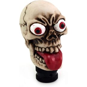 Skull Gear Car Shift Knob, Funny Skeleton Style MT Stick Shifter Handle Fit Most Manual Automatic Transmissions