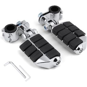 Motorcycle Highway Foot Pegs, Highway Footrest Fit for Harley Touring Yamaha Honda Suzuki Kawasaki 25mm 32mm 34mm Engine Guard (‎Gloss Black)