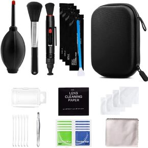 Professional Camera Cleaning Kit Sensor Cleaning Kit with Air Blower Cleaning Swabs Cleaning Pen Cleaning Cloth for Most Camera Mobile Phone Laptop