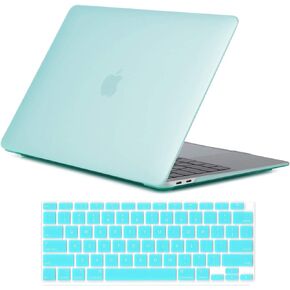 Se7enline Compatible with MacBook Air 13 Inch Case 2018/2019/2020/2021/2022/2023/2024 Hard Shell Case Cover for Mac Air 13-Inch with Retina Touch ID A1932/M1 A2337/A2179&Keyboard Cover, Mellow Yellow