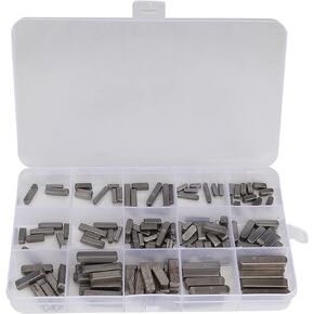 Drive Shaft Key 140Pcs Professional Parallel Drive Shaft Key Round Ended Feather Key Woodruff Key Assortment