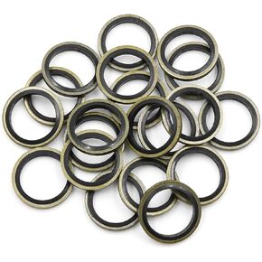 X AUTOHAUX 20pcs Engine Oil Crush Washers Drain Plug Gaskets 16mm ID. 22mm OD. for Car