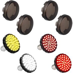 QUASCO 1157 Front Rear Turn Signals 2 inch Bullet Led Blinkers with Smoked Lens Compatible with Harley Softail Sportster Cruiser Street Glide Special Road King Fatboy