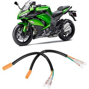 Turn Signal Wiring Adapter Turn Signal Wiring Connector,XF220102 7.7in Motorcycle Turn Signal Wiring Adapter Plug Replacement 2 Pin Turn Signal Wire Plug Fit Headlight