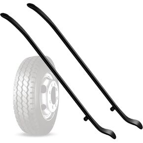 قطعتان من قضيب الإطارات، مكواة الإطارات، 34645 حامل الإطارات وحديد الفك، أداة إزالة تغيير الإطارات بدون أنابيب، شريط الإطارات لصيانة السيارات، 38 بوصة × 4/5 بوصة، أسود، للشاحنات والسيارات والمقطورات والحافلات والمزيد. in Kuwait