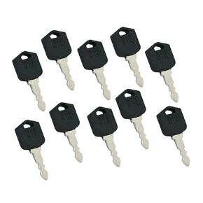 JEENDA 10 PCS 212 Ignition Keys D554212 for Doosan Daewoo Forklift D25 D35 G25 G35