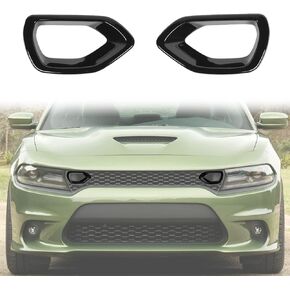 Hoolcar Exterior Front Front Bumper Center Grill Grille Cover Trim Cover for 2015-2021 Dodge Charger R/T Scat Pack, Black
