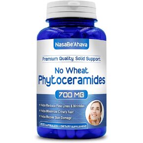 Phytoceramides 700mg 200 Capsules Non-GMO Gluten Free Powerful Skin Repair Rejuvenation