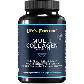 Enhanced Collagen Pills (Types I, II, III, V, X) | Grass Fed Collagen Peptides & Proteox for Maximum Absorption & Benefits | Keto Primal Amino Acid Hydrolyzed Protein for Hair Nail Skin Joint Health